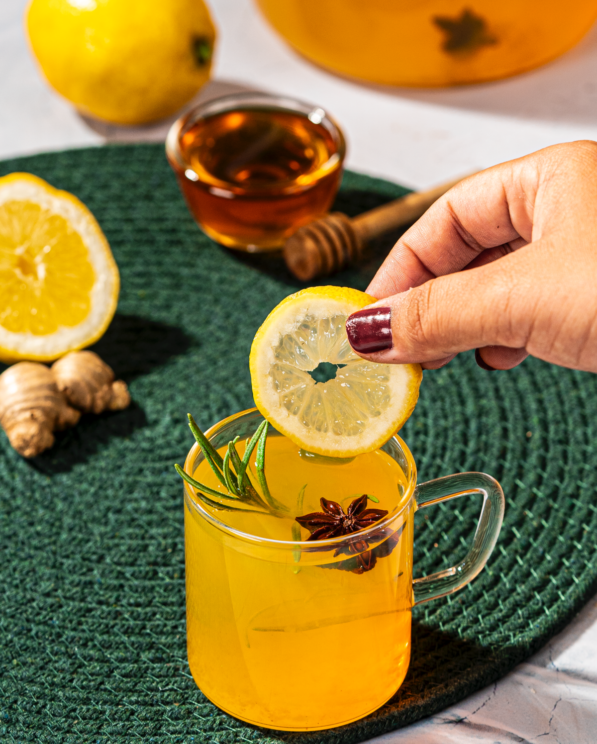 Lemon Ginger Honey Hot Tea