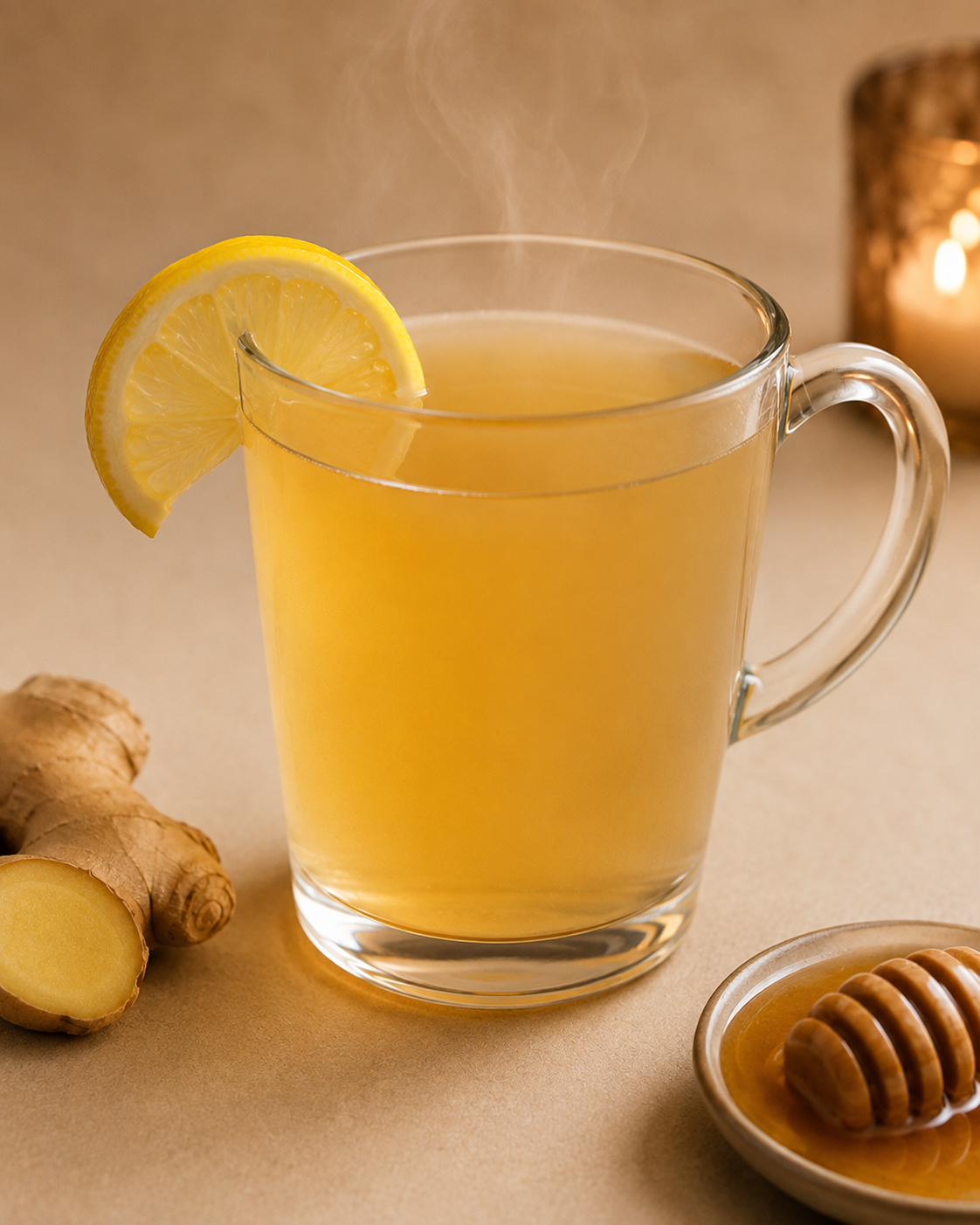 Lemon Ginger Honey Hot Toddy