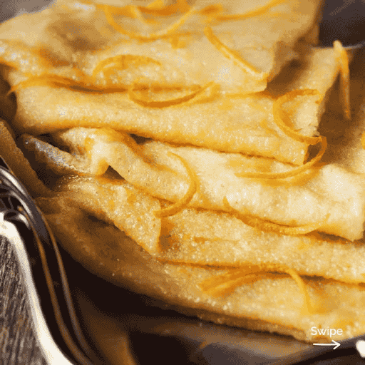 Crepe Suzette with Tangerine Fruit Mix