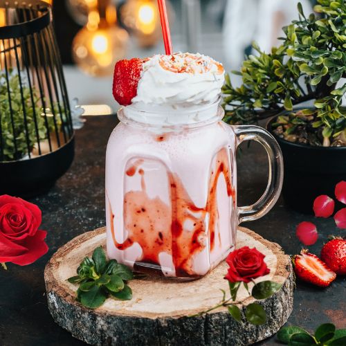 Strawberry Rose Milk
